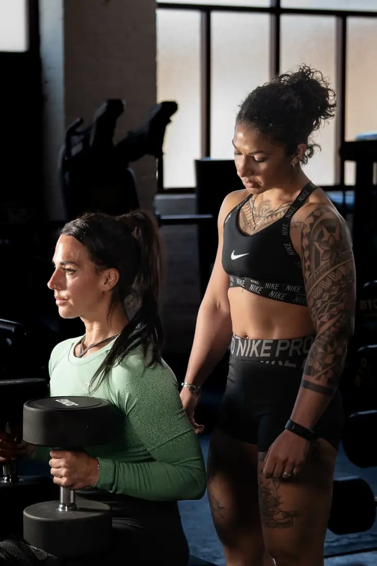 Danielle Askari coaching a client