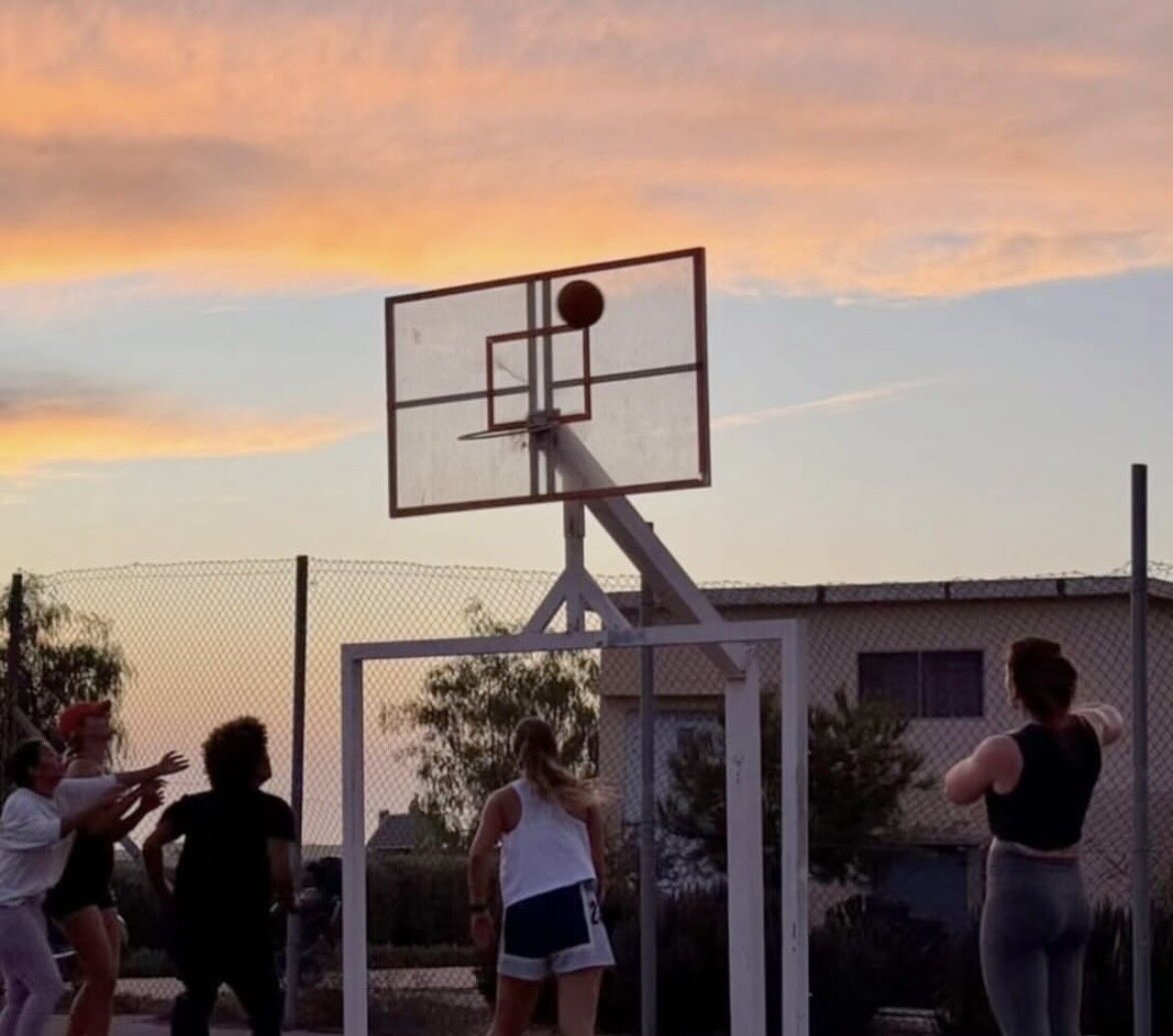 Free community sport at sunset