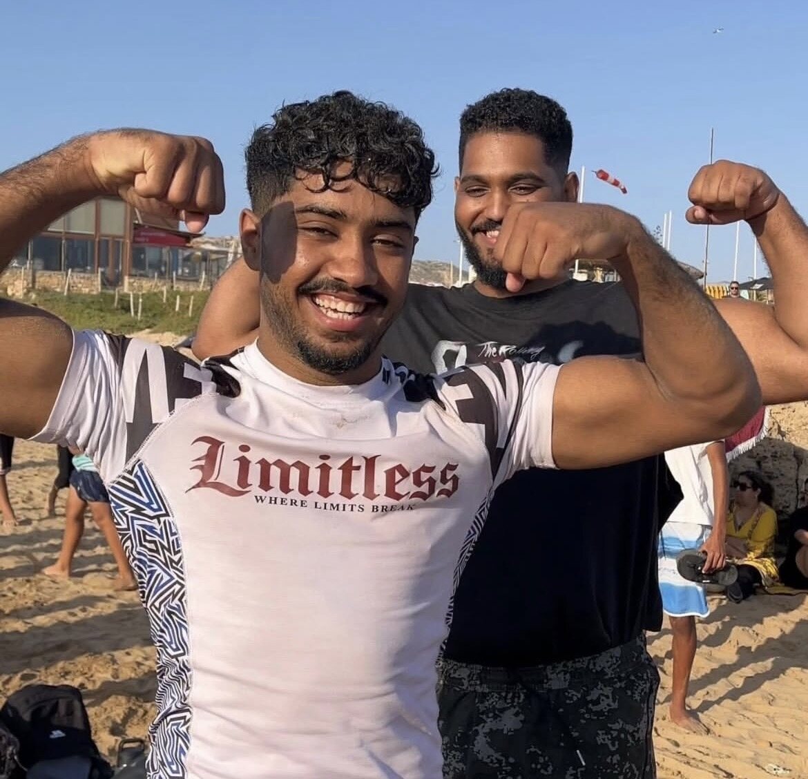 Limitless athletes together at the beach