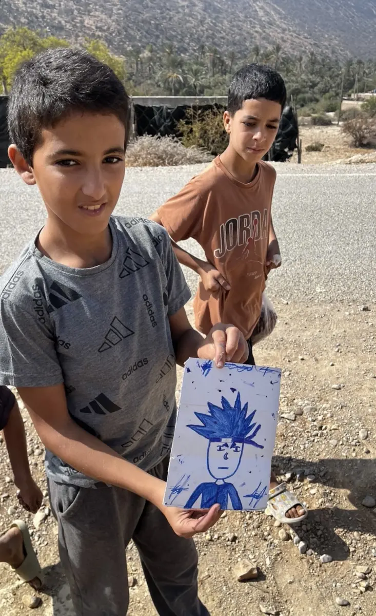 Young people taking part in a creative project
